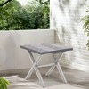 COWLOWN Modern Aluminum Outdoor Side Table, Weather-Resistant Square Patio End Table with Resin Top, Rust-Proof for Yard, Garden, Balcony, Poolside - 2 of 4
