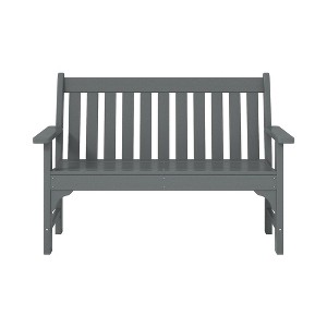 WestinTrends Malibu Outdoor 2-Person All-Weather HDPE Front Porch Garden Bench - 1 of 4