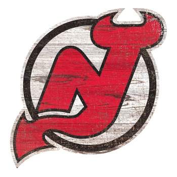 NHL New Jersey Devils Distressed Logo Cutout Sign