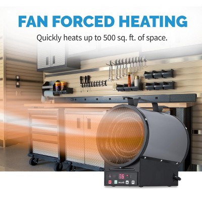 Gray 4800W Electric Garage Heater with Thermostat and Automatic Shut-off