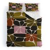 Deny Designs Parrott Paints Block Flowers Duvet Cover and Pillow Sham Set Beige - 2 of 4