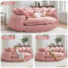Aukfa 81.1" Cloud Couch Sleeper Sofa, Oversized Round Chaise Lounge Chair Indoor, with 21 Pillows, Upholstered Barrel Daybed for Living Room - 2 of 4