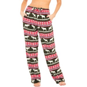 ADR Women's Soft Warm Fleece Pajama Pants, Long Lounge Bottoms - 1 of 4