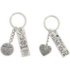 Bright Creations 6 Pack Couple Keychains, I Love You Anniversary Gift for Him & Her, 2 Designs - image 3 of 4