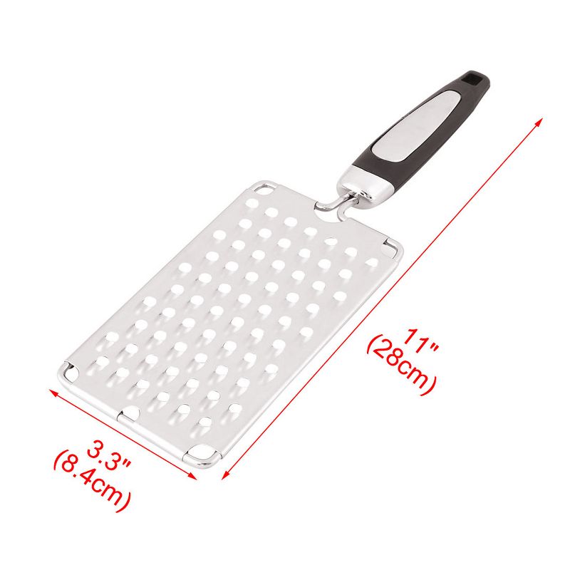 Unique Bargains Home Plastic Handle Vegetable Cheese Grater Zester Kitchen Slicers Silver Tone 1 Pc, 2 of 8