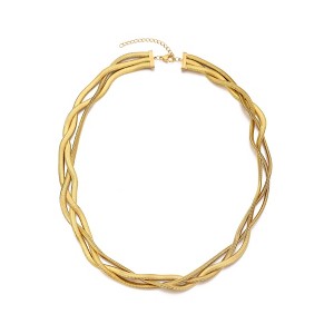 Adornia Tarnish Resistant 18k Gold Plated Braided Chain Necklace - 1 of 1