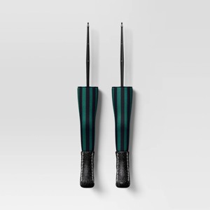 2pc 22.5" Witch Feet Yard Stakes Halloween Decorative Prop Green - Hyde and EEK! Boutique™ - 1 of 4