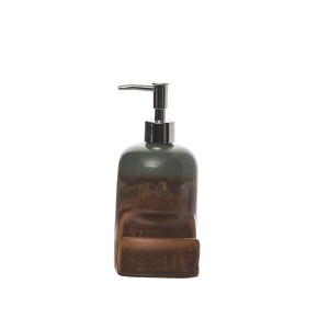 Transpac Stoneware 7.72 in. Brown Spring Earthy Soap and Sponge Holder - 1 of 2