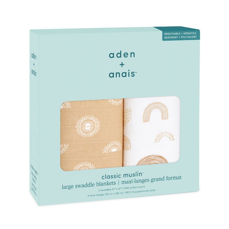 aden + anais Essentials Swaddle Wraps - 2pk, 2 of 4