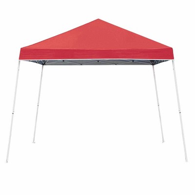 Z-Shade 10 x 10 Foot Angled Leg Instant Shade Outdoor Canopy Tent Portable Shelter with Durable Steel Frame and Carrying Bag, Red