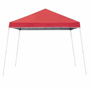 Z-Shade 10 x 10 Foot Push Button Angled Leg Instant Shade Outdoor Canopy Tent Portable Shelter with Steel Frame and Storage Bag, Red - 1 of 4