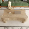 42" Lift-Top Coffee Table with Fluted Panels, Hidden Storage, Silent Hydraulic Lift, and Rounded Corners for Living Room or Workspace - 3 of 4