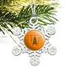 University of Findlay Primary Logo Metal Snowflake Christmas Tree Holiday Ornament - 2 of 3