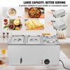 VEVOR 4-Pan Commercial Food Warmer, 16.4QT Electric Steam Table, 1200W Professional Countertop Stainless Steel Buffet Bain Marie - 4 of 4