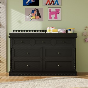 FUFU&GAGA Nursery Changing Table with Multiple Drawers - Stylish and Functional for Baby Care - 1 of 4