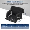 2PCS Massage & Heated Stadium Seats with Back Support, 3 Level Heating 23''W Portable Bleacher Seat, Folding Chair with Pockets & Cup Holder - 3 of 4