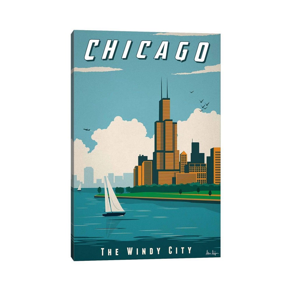 Photos - Other Decoration 48" x 32" x 1.5" Chicago by IdeaStorm Studios Unframed Wall Canvas - iCanvas