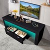 LED TV Stand for 55/65/70/75 Inch TV Media Center Modern Entertainment Center with Storage for Living Room Bedroom - 2 of 4