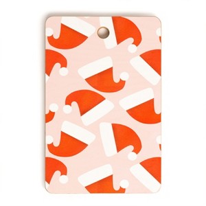Showmemars Santa Hat pattern Cutting Board Rectangle -Deny Designs - 1 of 3