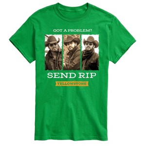 Men's - Yellowstone - Got A Problem Send Rip Short Sleeve Graphic T-Shirt - 1 of 4