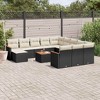vidaXL Garden Sofa Set Black PE Rattan Large Modular Garden Sofa Set - 2 of 4