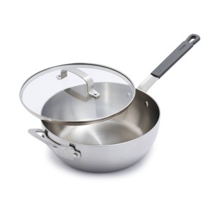 Bobby Flay 3.5qt Stainless Steel Covered Chef's Pan - 1 of 4