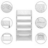 Racxily 5 Tier Carved Shoe Rack Organizer with Wooden Plastic Board, Freestanding Shoe Storage Cabinet, Shoes Shelf, for Entryway - 4 of 4