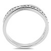 Slickblue Women's Polished Stainless Steel Ring, Clear Crystal Accents, Slim Band Style, No Plating, Sizes 5-10 - 4 of 4