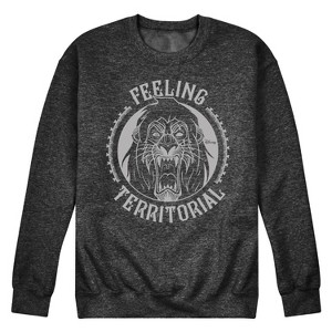Men's - Disney Villains - Feeling Territorial Scar Graphic Fleece Sweatshirt - 1 of 4