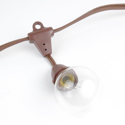 Commercial Grade Brown Wire Outdoor LED String Lights