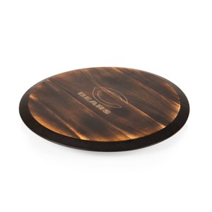 NFL Chicago Bears Fire Acacia Wood Lazy Susan Serving Tray - 1 of 3