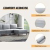 Aukfa Modern 102.4" L-shape Modular Sectional Sofa with Movable Ottoman,4 Seat Upholstery Sofa with Removable Back & Seat - 3 of 4