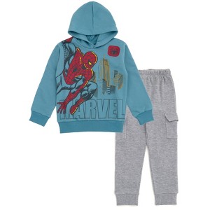 Marvel Avengers Spider-Man Fleece Pullover Hoodie and Jogger and Pants Outfit Set Toddler - 1 of 4