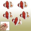 Unique Bargains Plastic Fish Shape Aquarium Ornament Red White 5 Pcs - 2 of 3
