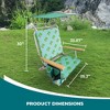 Bliss Hammocks Folding Beach Chair, Adjustable Recliner, Outdoor Backpack Seat with Canopy and Storage Pouch, 275 lb Capacity, Palm Tree - 3 of 4