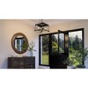 Urban Ambiance Luxury Industrial Chandelier 12''H x 20''W,  Midnight Black Finish,  Berkeley Collection, UHP3919 - 2 of 4