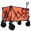 Whisen Collapsible Foldable Extended Wagon, 480lbs Weight Capacity, with Big All-Terrain Beach Wheels & Drink Holders - 3 of 4