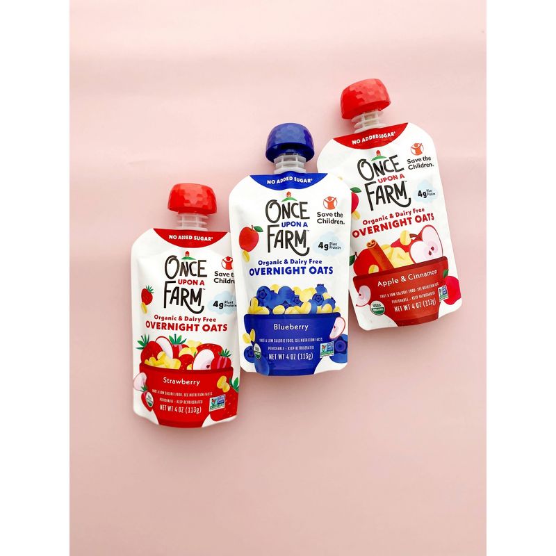 Once Upon a Farm Strawberry Overnight Oats - 4oz, 3 of 4