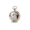 Black Bow Jewelry Charles Hubert Gold Finish 2-tone Brass 2-Photo Insert Pocket Watch - 4 of 4