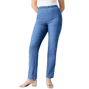 Roaman's Tall Comfort Stretch Straight Leg Jean - 1 of 4