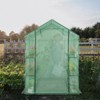 Walk-in Greenhouse for Outdoors, 58"x58"x75" Plant House with 8-Tier Grid Shelves for Seed Starting & Potted Plants - 3 of 4