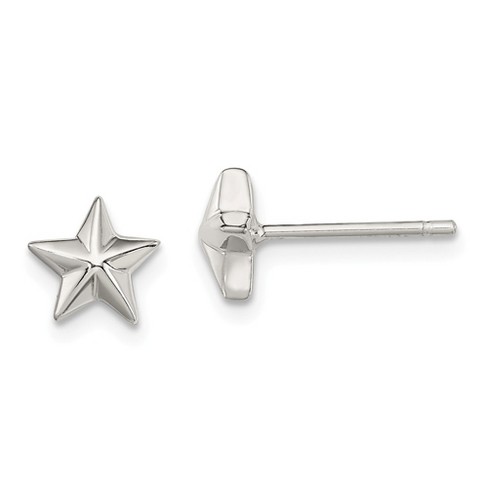 Black Bow Jewelry 6mm Nautical Star Post Earrings in Sterling Silver - image 1 of 3