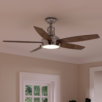 Urban Ambiance Luxury Traditional Indoor Ceiling Fan,  17.6"H x 52"W,  Brushed Nickel, UHP9140