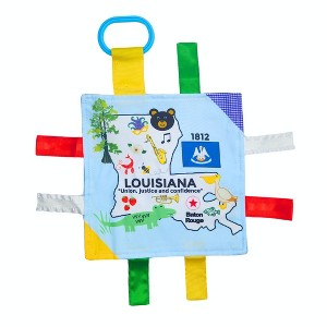 Baby Jack The Learning Lovey Louisiana State Baby Tag Crinkle Square Toy That Teaches Facts 8" x 8" - 1 of 4