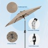 9ft Patio Umbrella, Crank & Tilt, 8-Rib, Water-Resistant Table Umbrella, UV Protection, Adjustable for Garden, Tan - 3 of 4