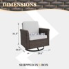 EAGLE PEAK Ocean Vista Outdoor Patio Chairs,  All-weather PE Wicker 360-Degree Rocking Swivel Chairs with Cushions - 3 of 4