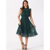 Allegra K Women's Sleeveless Smocked Waist Gilding Metallic Stars Chiffon Party Dress - 4 of 4