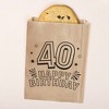 Big Dot of Happiness Adult 40th Birthday Kraft Brown Paper Treat Bags, Individual Greaseproof Brown Paper Sandwich Cookie Bags - 25 Count - 2 of 4