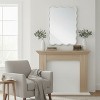 KTMBDW Curved Wood Frame Accent Mirror, Farmhouse French Country Decorative Wall Mirror - 3 of 4