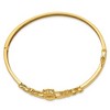 Black Bow Jewelry 4mm 14k Yellow Gold Solid Claddagh Hinged Bangle Bracelet - 2 of 4
